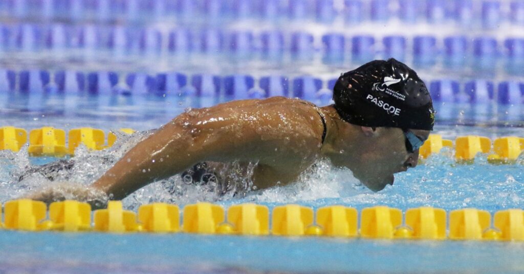 Paralympian Sophie Pascoe in Butterfly race