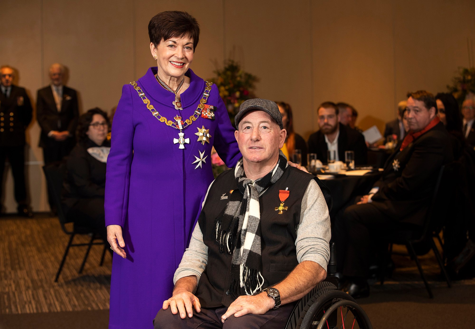 Roly Crichton with former NZ Governor General Dame Patricia Reddy