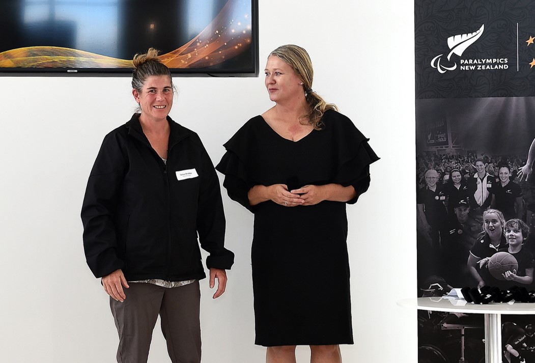 Tanya Bradley and Fiona Allan standing