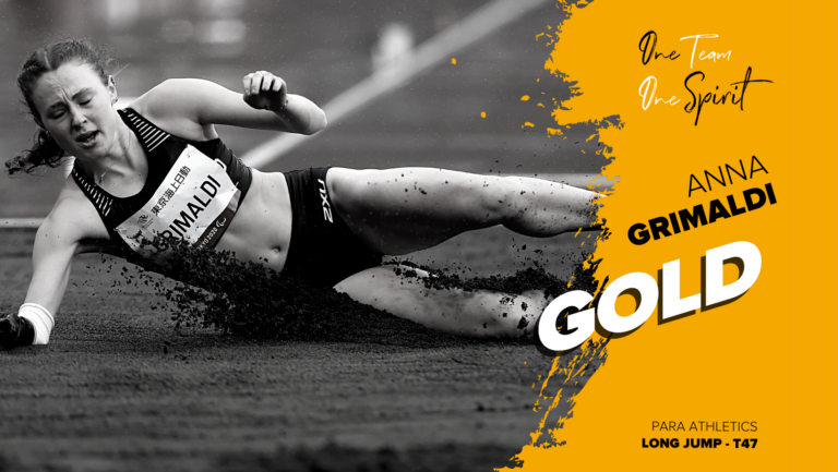 One Team One Spirit, Anna Grimaldi, GOLD, Para athletics, Long Jump - T47 graphics tile