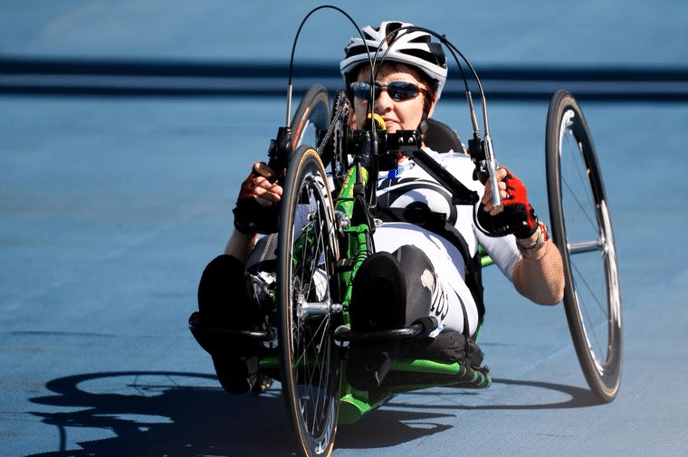 Annemarie Donaldson, New Zealand Paralympian on handcycle in Beijing 2008