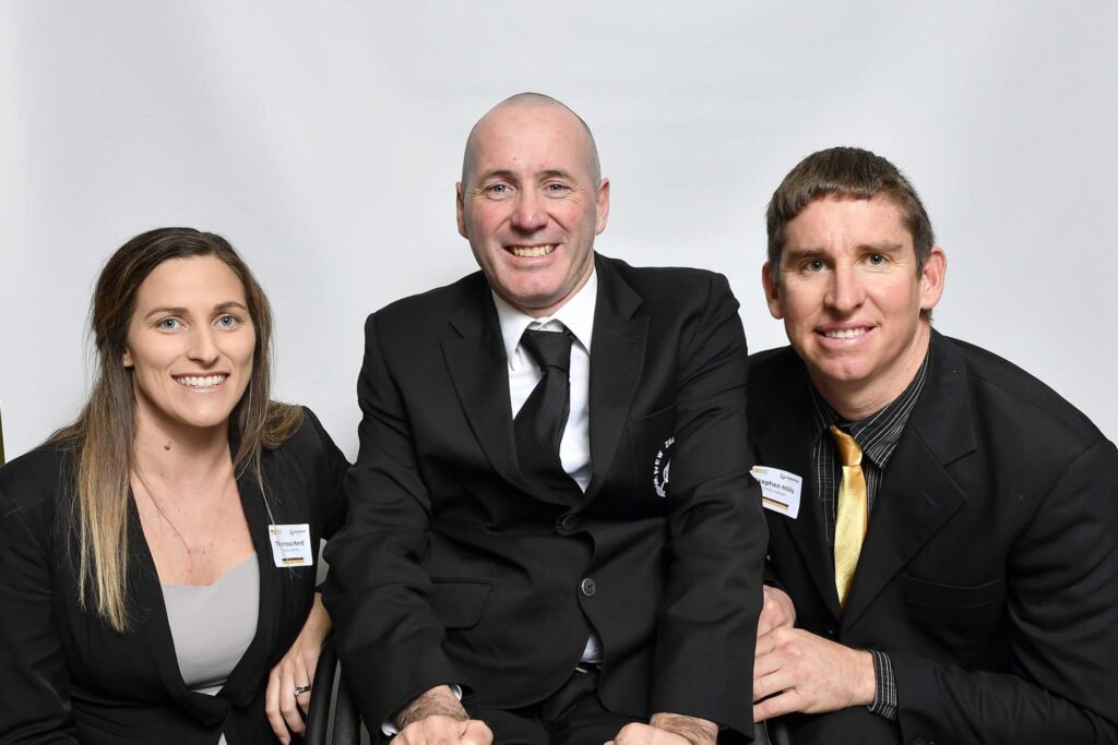 Paralympians Theresa Herd, Jai Waite and Stephen Hills