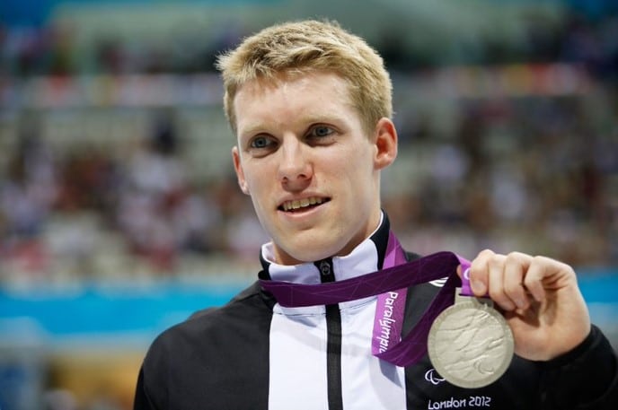 Daniel Sharp, , New Zealand Paralympian with silver medal