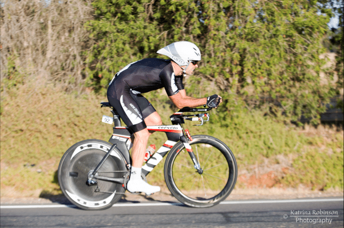 Fraser Sharp, New Zealand Paralympian riding his bike