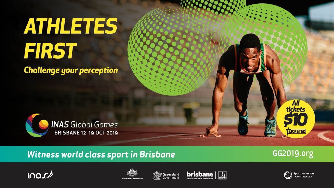 Poster advertising the INAS Games in Brisbane 2019