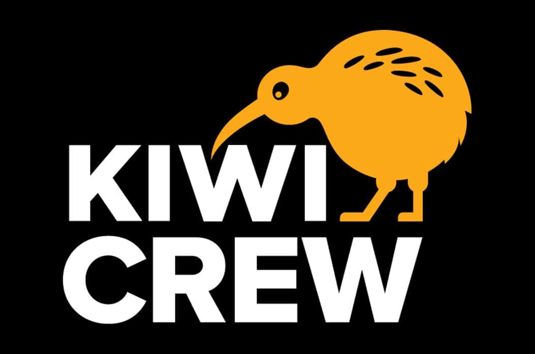 Kiwi Crew logo on black Background
