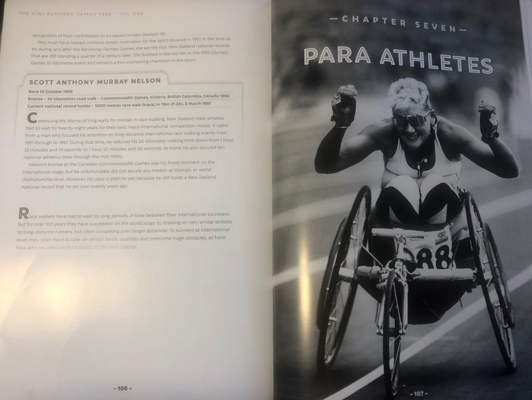 The Kiwi Runner's Family tree chapter about Para athletes