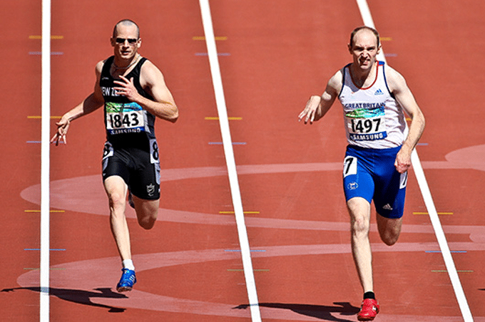 Matthew Slade, New Zealand Paralympian on racing track