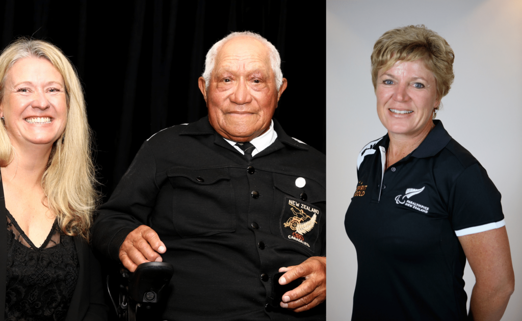 Fiona Allan and Paralympian Reuben Ngata as well as Para athletics coach Raylene Bates