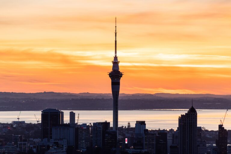 Sky Tower at sunset