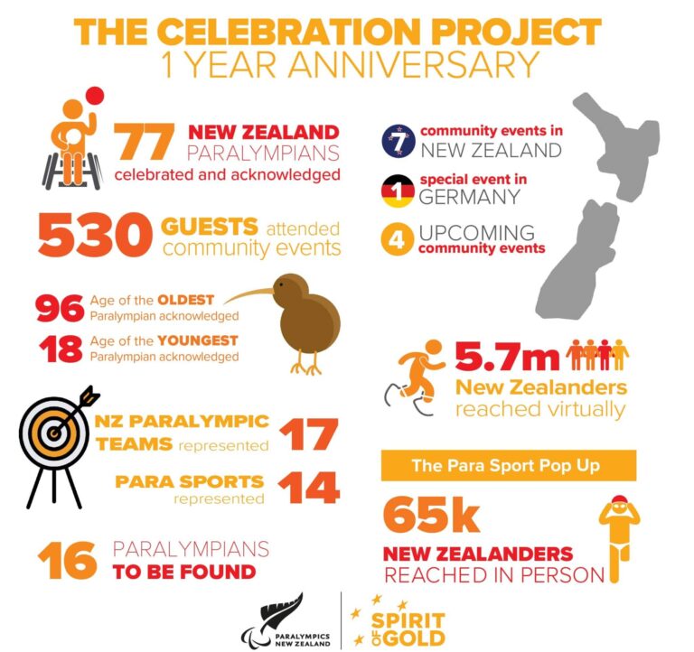 The Celebration Project - 1 year anniversary infographics