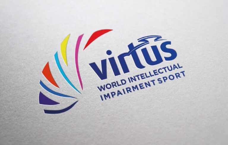 Photo of Virtus logo printed on paper