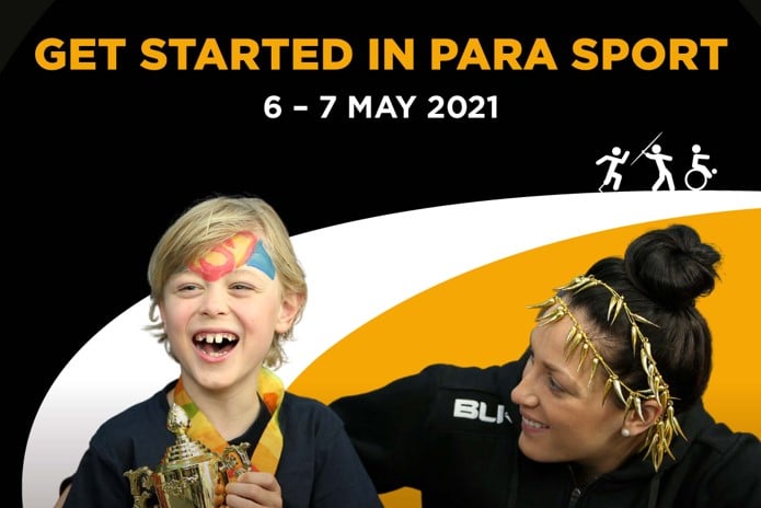 Kid and Sophie Pascoe with Get Started in Para Sport photo