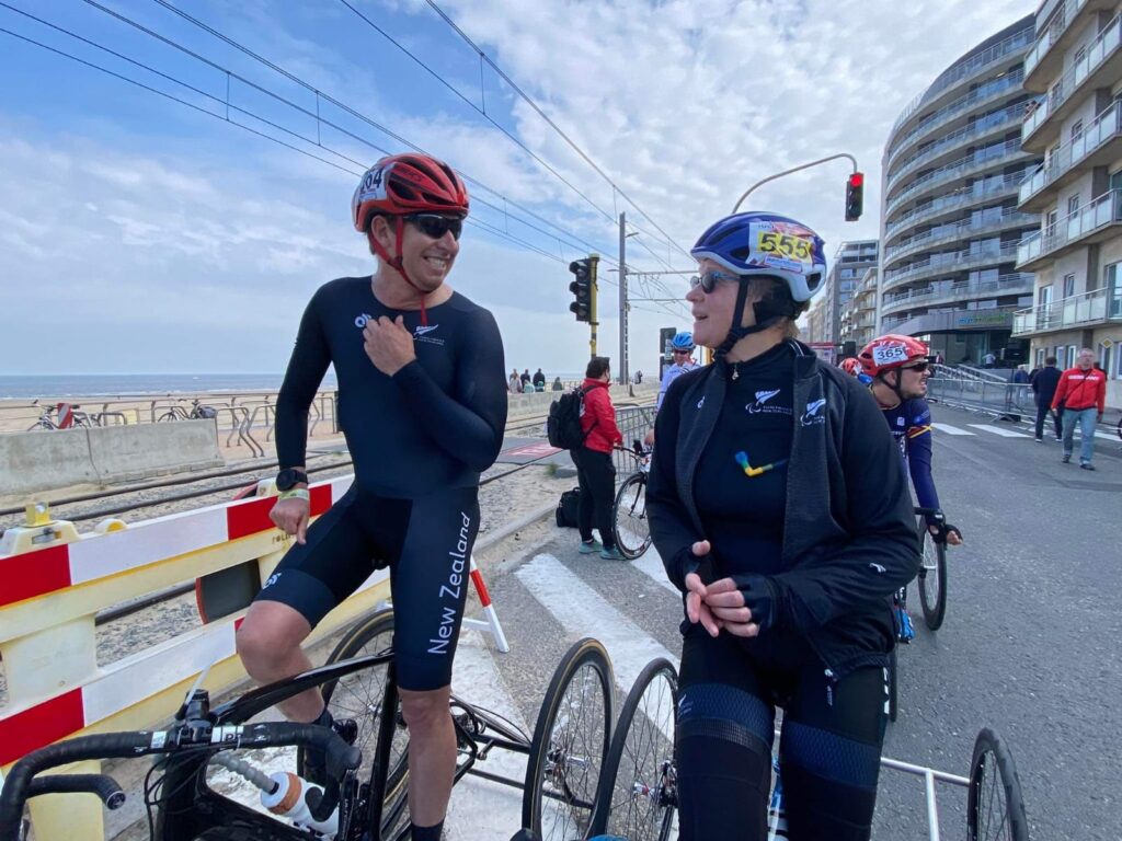 Stevo Hills and Eltje Malzbender at the race finish