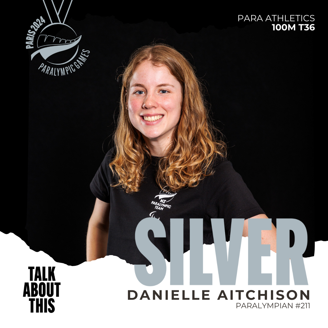 Danielle Aitchison wins silver in the Women's 100m T36