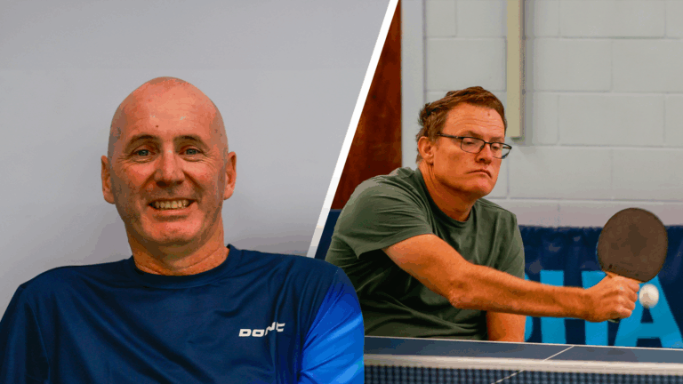 A split image of Jai Waite on the left, and Tim Johnson on the right.