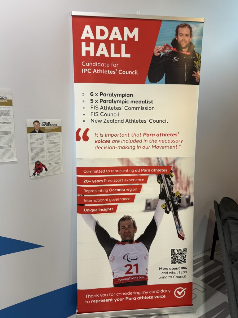 image of a banner promoting Adam Hall as a candidate
