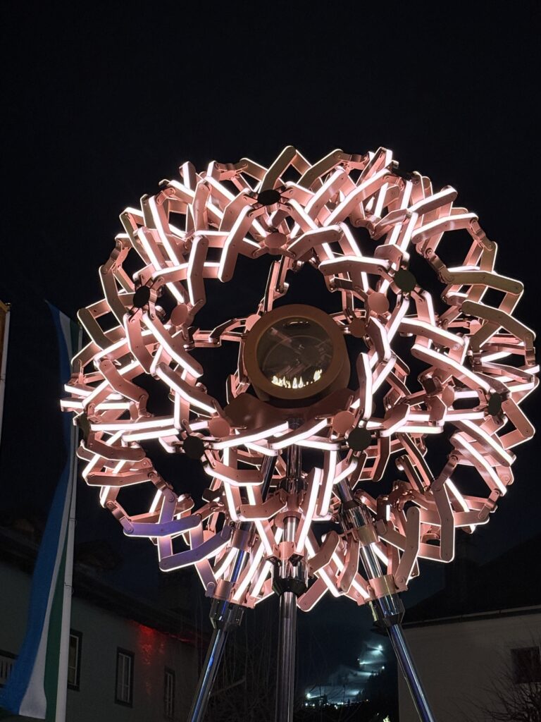 night time image of the paralympic flame