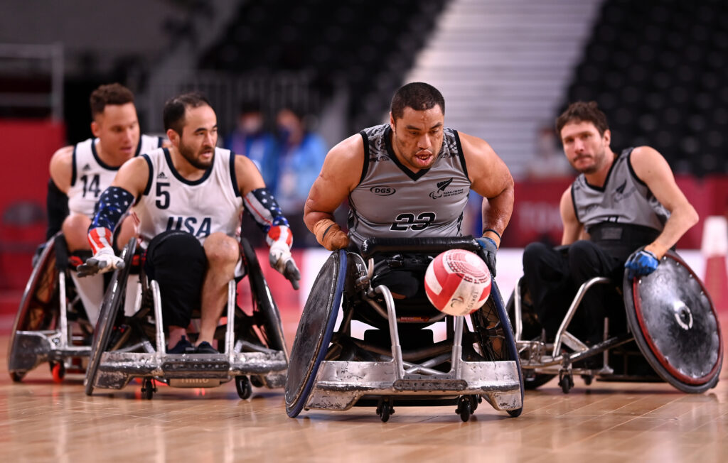 Gavin Rolton competes in Wheelchair Rugby at Tokyo 2020.