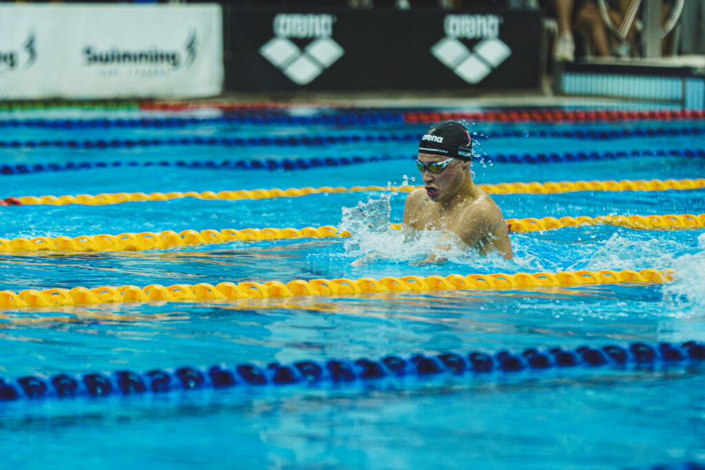 Joshua Willmer swims at the NZ National Swimming Championships 2026.