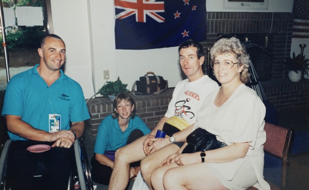 Duane Kale with his family at Atlanta 1996.
