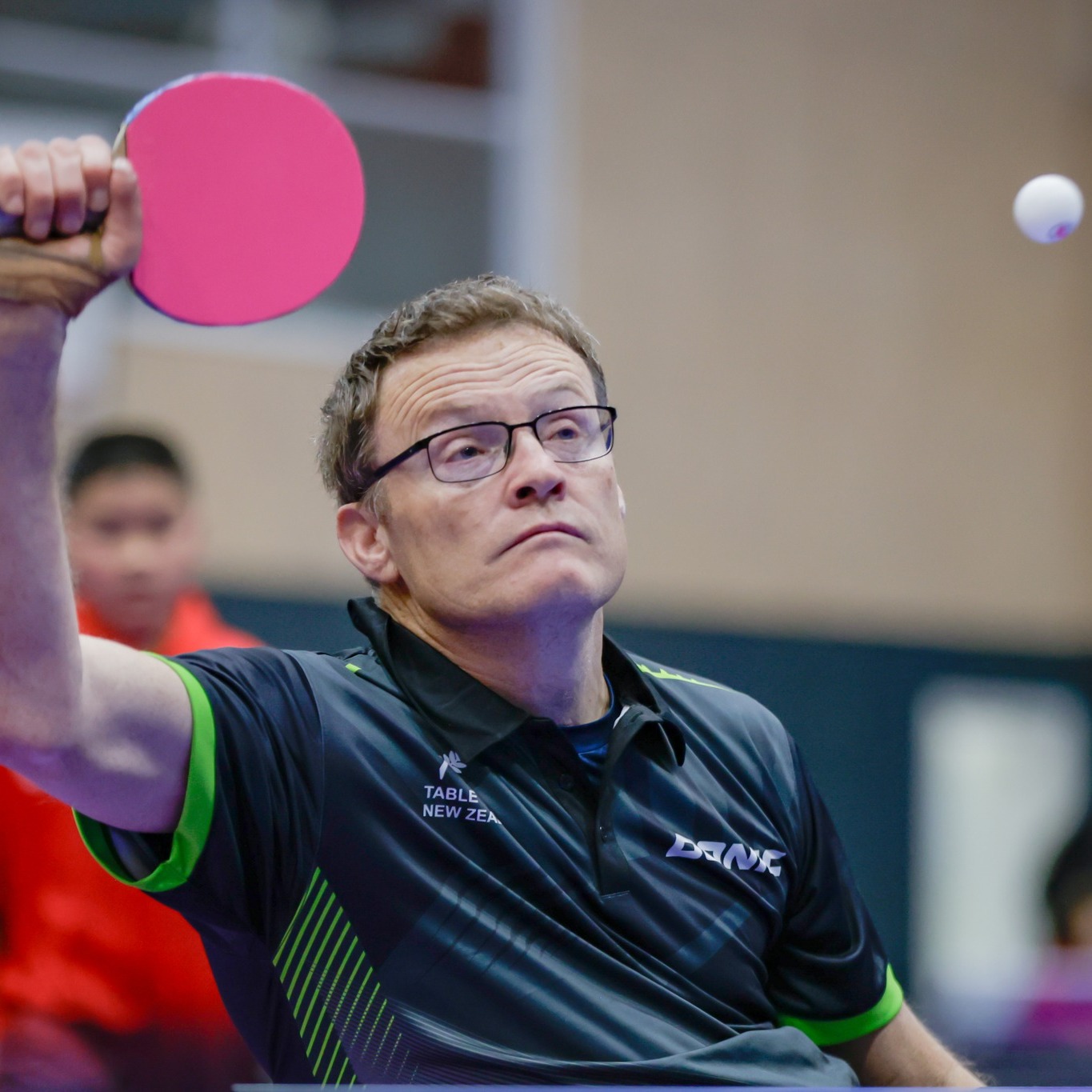 Tim Johnson playing Para table tennis